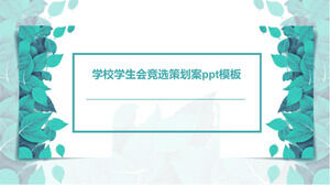 Okul öğrenci birliği seçim planı ppt şablonu