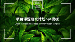 Modèle ppt de plan de recherche de projet