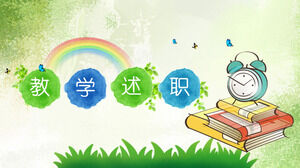 Yeşil minimalist eğitim sektörü raporu ppt şablonu