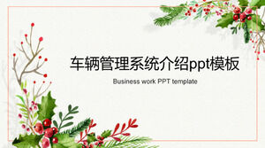 Plantilla ppt de introducción al sistema de gestión de vehículos