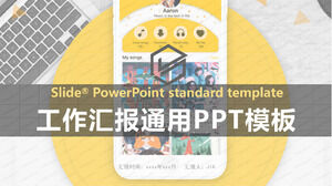 Template ppt umum laporan kerja bisnis kelas atas hitam dan kuning