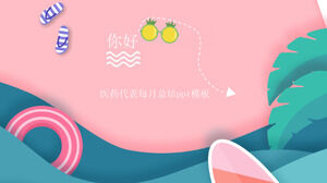 Medical representative monthly summary ppt template