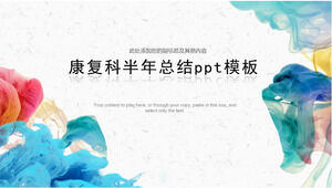 Rehabilitasyon departmanı yarım yıllık özet ppt şablonu