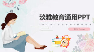 Moda prosta i elegancka edukacja uniwersalny szablon ppt