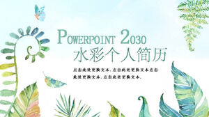 Ppt-Vorlage im Aquarell-Stil fortsetzen