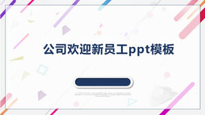 Empresa dá boas-vindas ao novo modelo de ppt de funcionário
