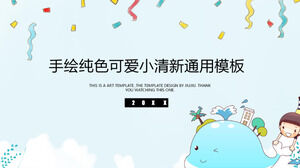 Ręcznie malowany jednolity kolor uroczy mały świeży uniwersalny szablon