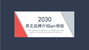 Modello ppt di presentazione del marchio inglese