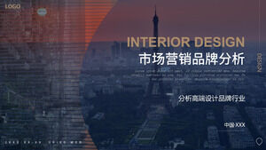 Modello PPT di analisi del marchio di marketing dell'atmosfera aziendale e introduzione allo sviluppo