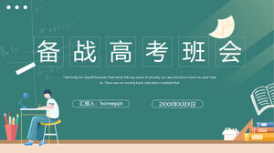 Preparazione in stile semplice per l'esperienza della riunione di classe a tema dell'esame di ammissione all'università che condivide il modello ppt del discorso di laurea