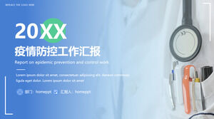 簡単な風の流行の予防と制御作業レポートの流行防止宣伝pptテンプレート