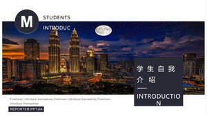 Template ppt pengenalan diri siswa gaya bisnis