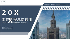 Șablon ppt de rezumat de raport de lucru în stil de afaceri simplu