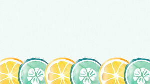 Watercolor orange lemon slice PT background