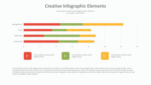简单的三个条形图PPT素材