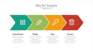 箭頭鍵元素列表PPT圖形