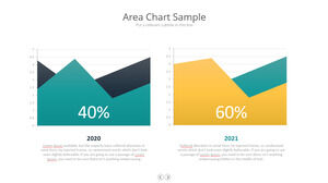 Materiale grafico PPT del grafico ad area