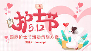 Modèle PPT de planification d'événements pour la Journée internationale des infirmières