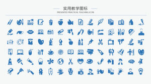 Mała ikona PPT związana z nauczaniem papeterii