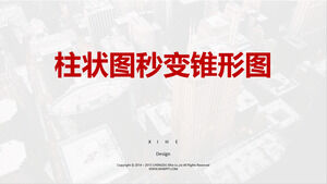 Tutorial PPT diagram kerucut variabel kedua histogram