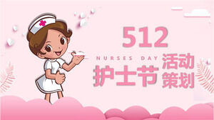 Modelo de PPT de plano de planejamento de eventos do Pink Nurse's Day