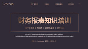 棕色漸變財務報表知識培訓PPT模板