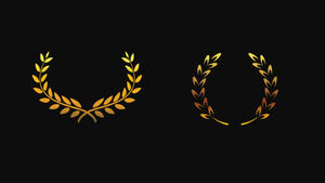 Editable olive branch ppt material