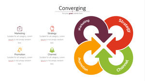 Flat colorful aggregation relationship ppt chart (17 photos)