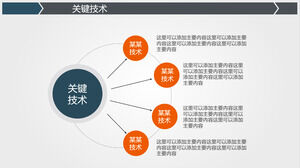 Modèle PPT de description des points totaux des points bleu orange
