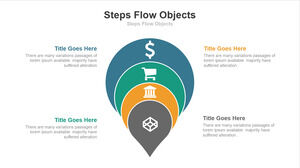 컬러 물방울 모양에는 관계 PPT 그래픽이 포함되어 있습니다.