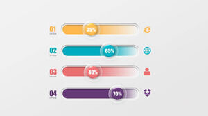 Gráfico PPT microestereoscópico simple y fresco de 8 páginas en color