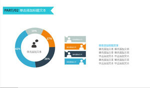 Modelo de PPT de descrição da proporção do anel de cores
