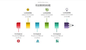 Materiale PPT con grafica a matita colorata creativa