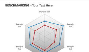 Gray 6 indicators radar chart PPT template material
