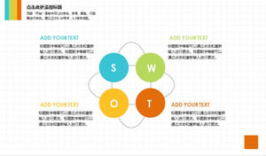 Fresh color SWOT analysis description PPT material