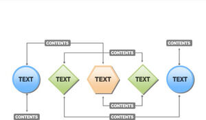 Template PPT bagan alur proses sederhana berwarna