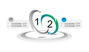 วัสดุแผนภูมิ PPT คำอธิบายข้อขัดแย้งสีเทา - น้ำเงิน