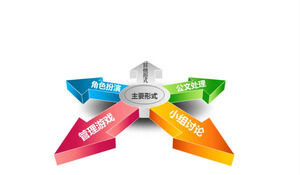 Bagan PPT hubungan difusi kristal tiga dimensi berwarna