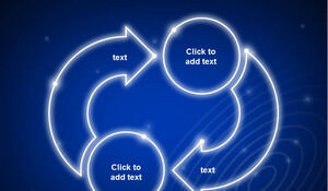 蓝色30页炫目的荧光效果PPT图表