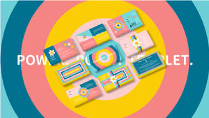 Rainbow kolorowe królestwo szablon ppt