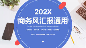 Prosty geometryczny raport biznesowy ogólny szablon ppt