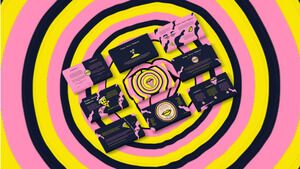 Kunstdesign professionelle abstrakte Kunst Thema ppt-Vorlage