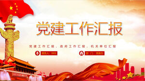 Modello PPT generale del settore del rapporto sui lavori di costruzione di feste