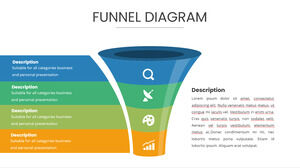 Geschäftsbericht Pyramidentrichterdiagramm PPT-Diagramm