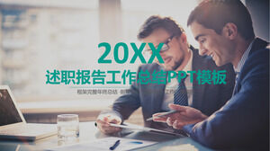 Modello PPT di riepilogo del rapporto di lavoro di conversione aziendale europea e americana