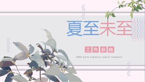 Dynamic beautiful small fresh work summary business general PPT template