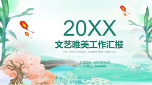 Șablon general PPT rezumat raport de lucru în stil literar