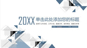 Simple and generous triangle wind general PPT template 2