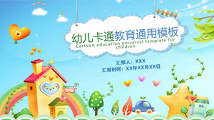 Moda drăguț și proaspăt desene animate pentru copii educație predare cursuri ppt