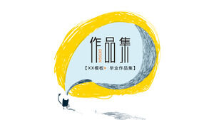 Portofolio kelulusan menampilkan template PPT